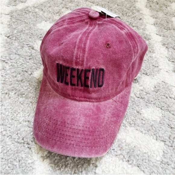 NWTs WAREHOUSE ONE Weekend Ball CapPasbery Pinkdistressed look - Picture 2 of 7